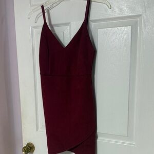 Blue Blush Wine Red Mini Dress